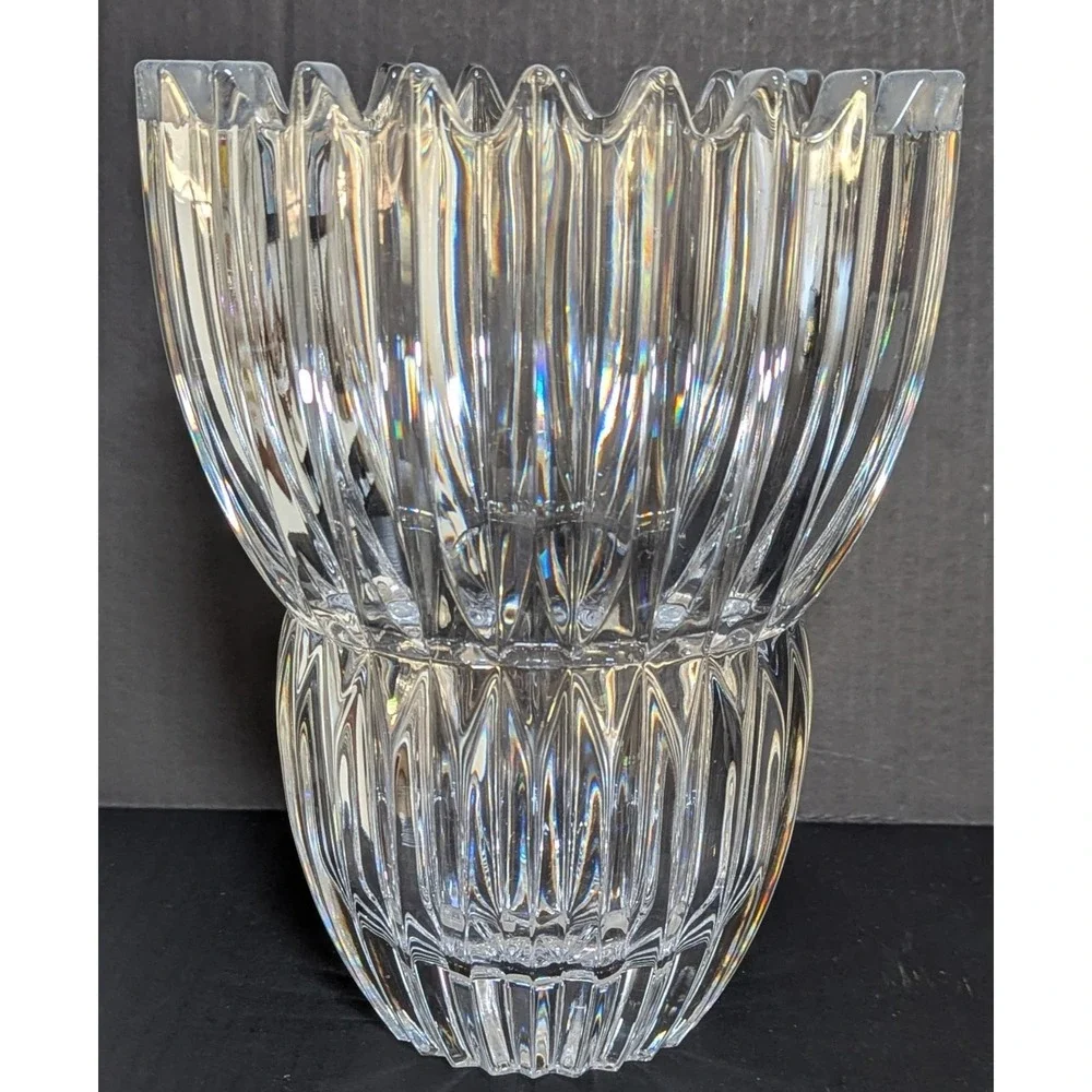 Vintage 80s‎ 90s Mikasa Ice Palace Lead Crystal Vase 9